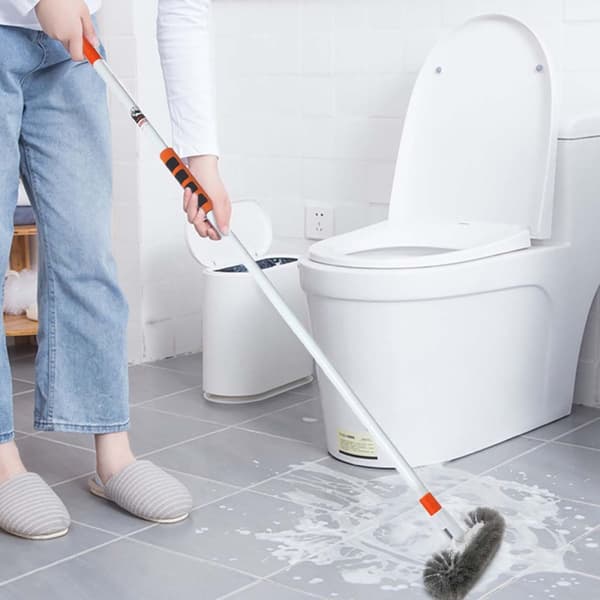 56,7 tuuman kylpyhuoneen pitkävartinen harja Harjakset Lattia Keraaminen Laattaharja WC-kylvyn puhdistustyökalu
