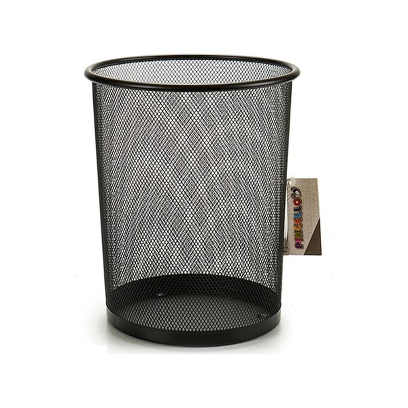Papperskorg Svart Metall (23 x 27 x 23 cm) (23 x 27 x 23 cm)