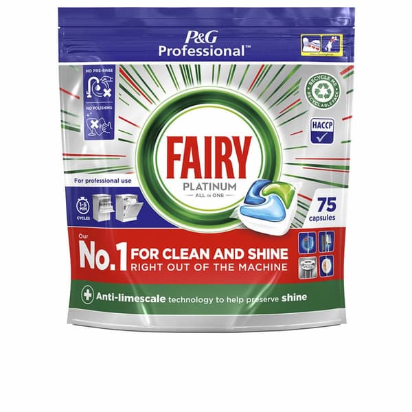 Astianpesukonetabletit Fairy Platinum (75 osaa)