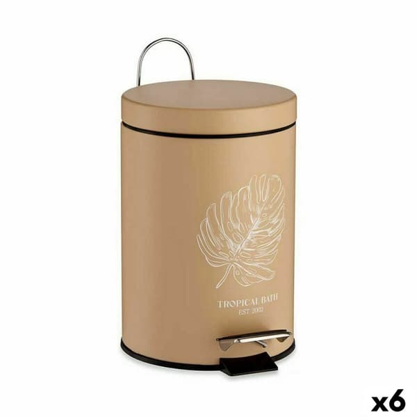 Pedalhink Berilo Tropical Bath Vit Beige Stål Plast 3 L (6 antal)