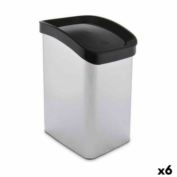Papperskorg Berilo D085-1 Silvrig Plast 12 L Tipplastbil (6 antal)