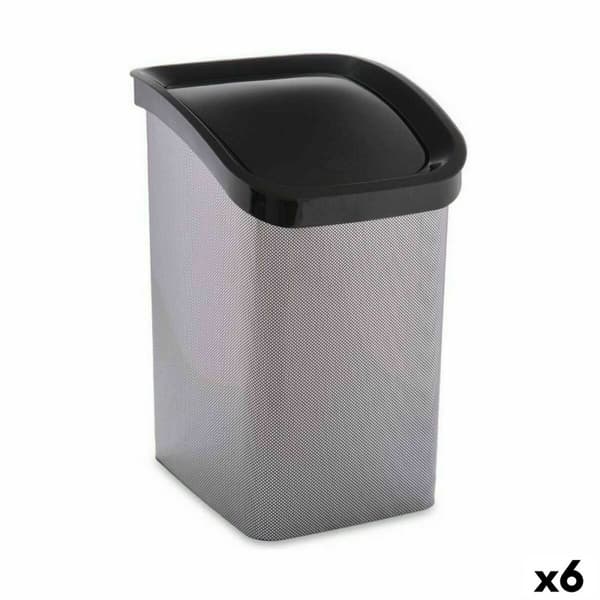 Papperskorg Berilo D093-2 Mörkgrå Plast 23 L Tipplastbil (6 antal)