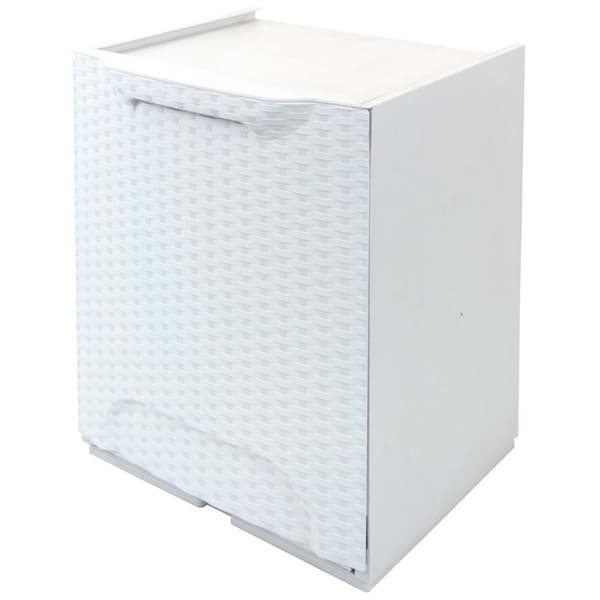 Artplast Papperskorg Rattan 47x34x29 Cm Vit