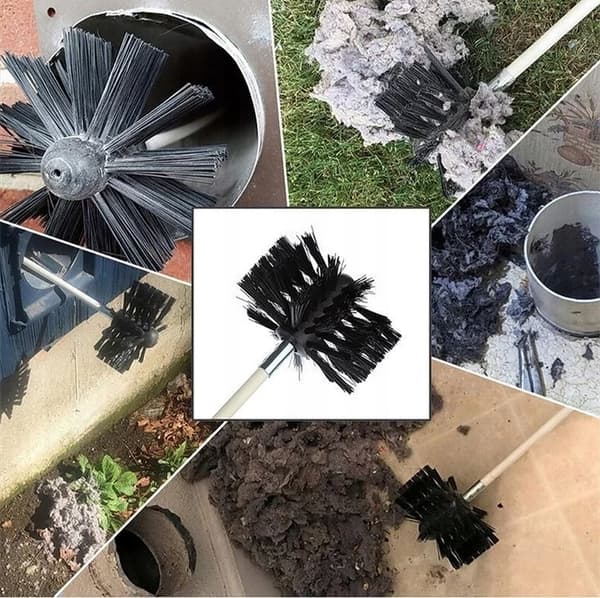 Børste til rengøring af ventilation og skorstene!