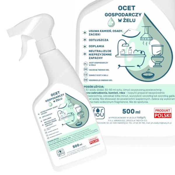 HUSHOLDNINGSEDDIKE i gel 14% 500 ml, køkken- og badeværelsesrengøringsmiddel