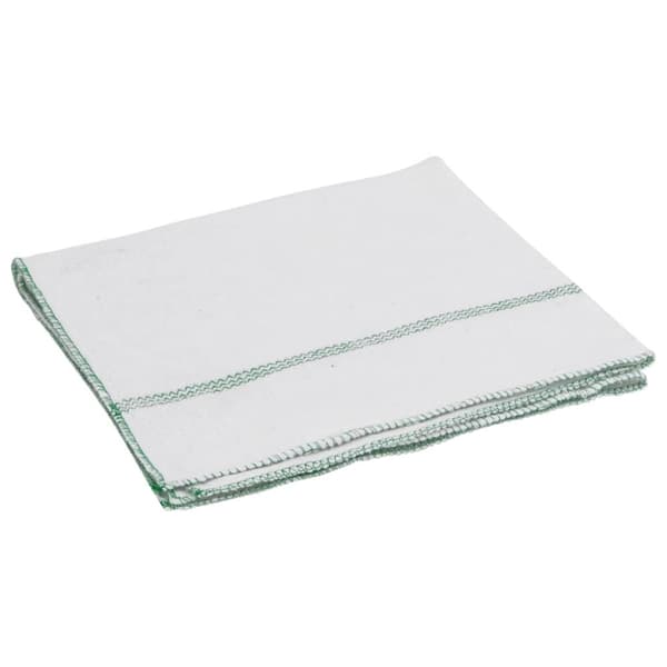 Golvdukar 10 st vit med gröna ränder 50x60 cm