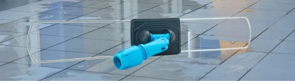 Flad moppeholder 60 cm - metalramme