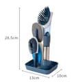 Miniatyrbillede 3 af 7: Lollanda 4-i-1 multifunktions opvaskebørste med 4 udskiftelige børstehoveder – ergonomisk design, holdbar og med vaskemiddelbeholder