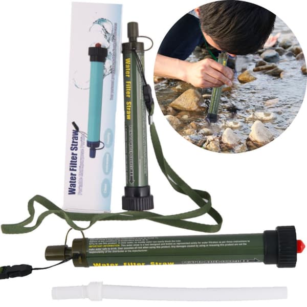Turistivesisuodatinputki Survival-pilli