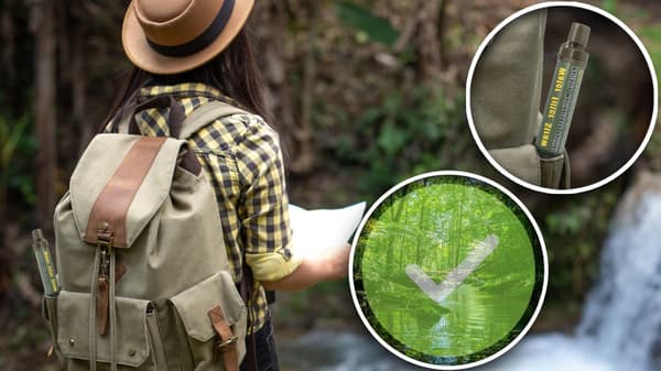 Turistivesisuodatinputki Survival-pilli