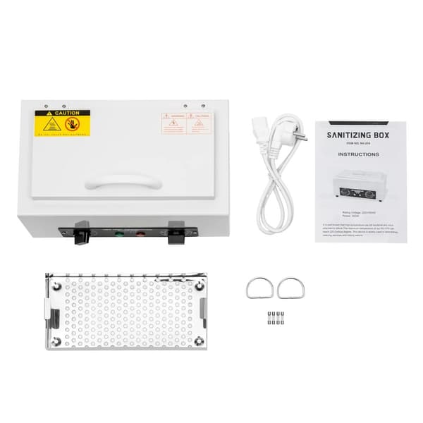 Elektrisk Negle Sterilisator, 300W Effekt, Justerbar Temperatur 50-220℃,EU, HVID