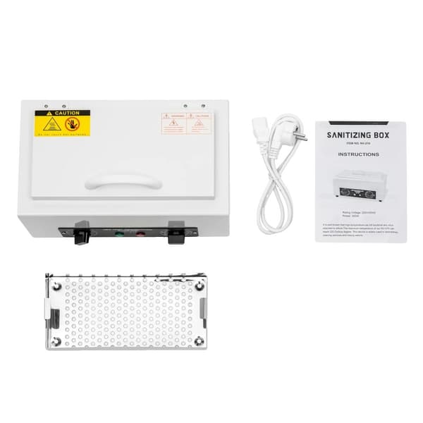 Elektrisk Negle Sterilisator, 300W Effekt, Justerbar Temperatur 50-220℃,EU, HVID