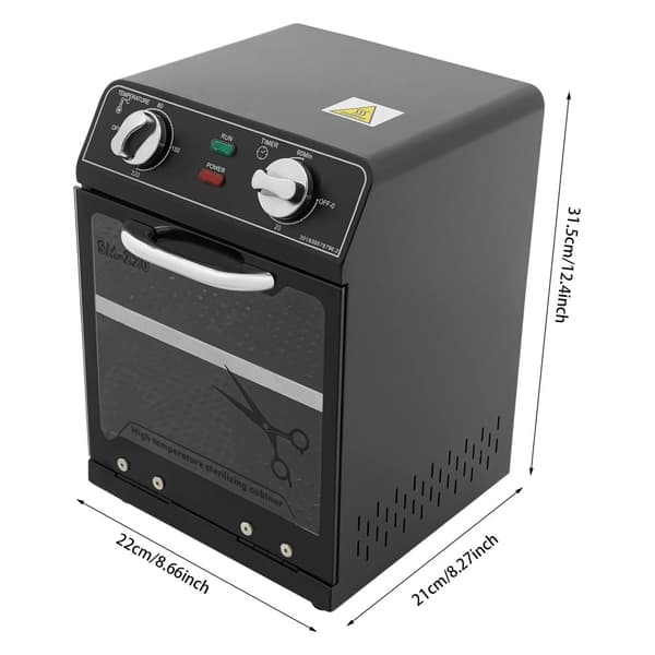 Sterilisator, Højtemperatur Desinfektion, Brugervenlig Timer,Sort