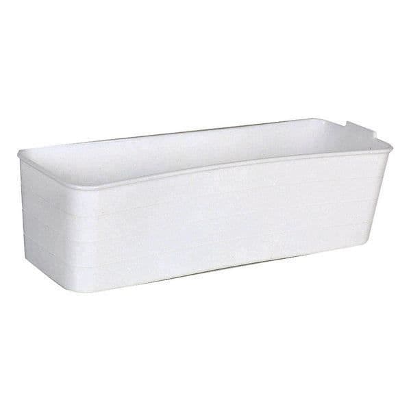 Vit plast triangulär låda Organizer Mått - 27 x 9 x 7