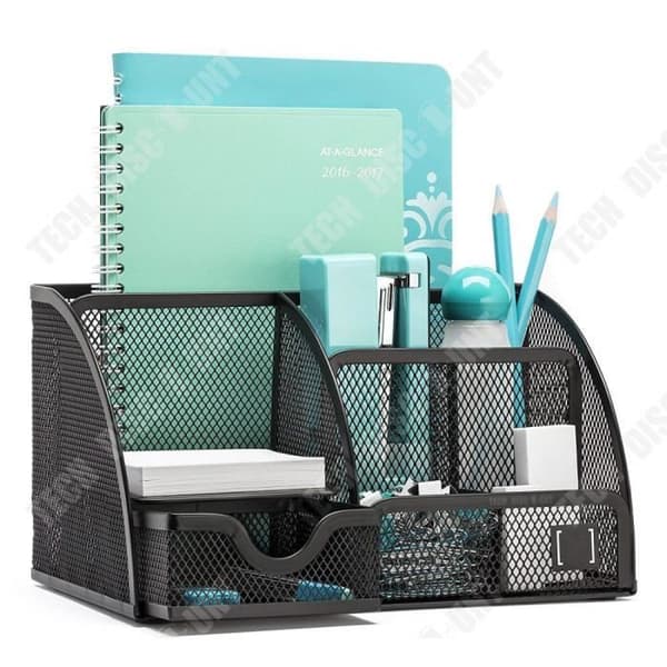 TD® Black Desk Organizer Praktisk design Multifunktions komplett lådhållare Förvaringsset Lättvikts tillbehörsfack