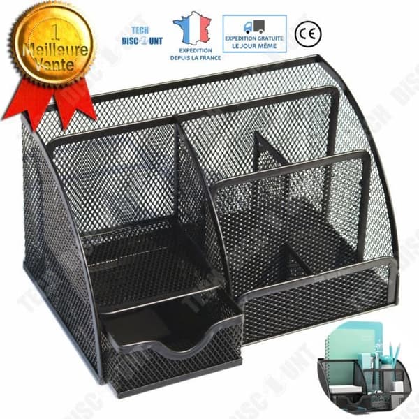 TD® Black Desk Organizer Praktisk design Multifunktions komplett lådhållare Förvaringsset Lättvikts tillbehörsfack