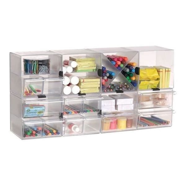 Archivo 2000 Archicubo Desk organizer polystyren (PS) genomskinlig kristall