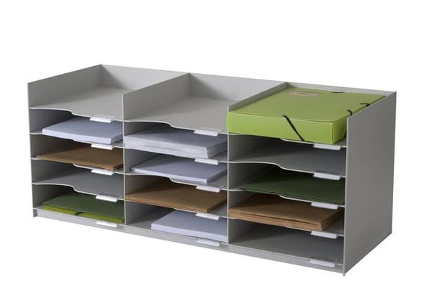 Paperflow lådorganisatör - 542.02 - MULTISORTIERER A4+ GRAU 20FÄCH ()