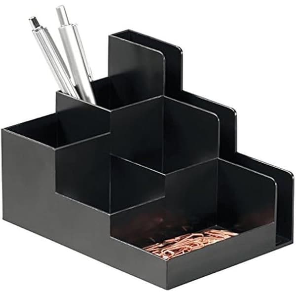 HÅLLBAR Optimo skrivbordsorganisator - 6 fack - polystyren - 162 x 110 x 118 mm - antracit