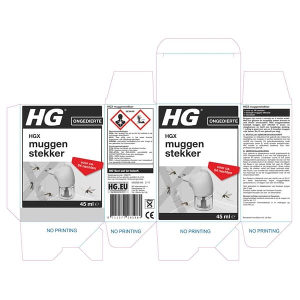 HG 15852N Mosquito Plug Valkoinen/Läpinäkyvä