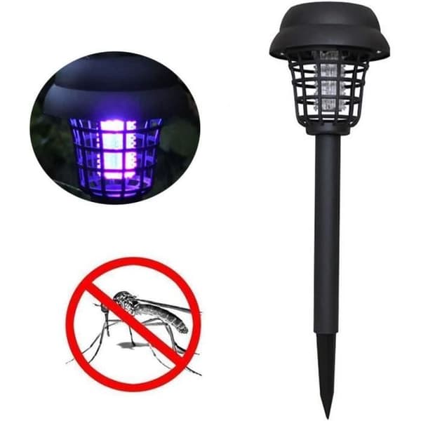 Mosquito Bug Powered Insektslampa Light Solar LED Trädgårdslampa LED-lampa Anti Mosquito Lamp Batteri (svart, One Size)[1612]