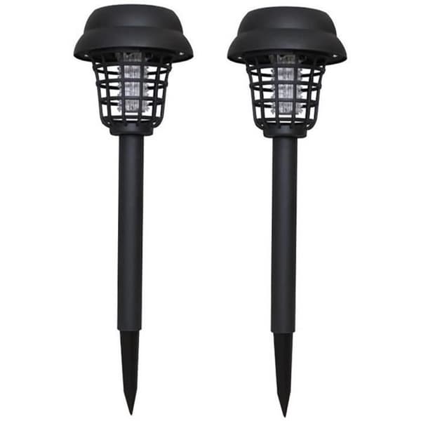 Solar myggmedelslampa Mosquito Killer Lamp LED Vit-lila ljusbelysning 35 cm (2 st)[208]