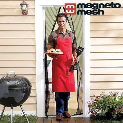 Anti-insekt magnetisk gardin - Magneto Mesh - Justerbar - Magnetisk fixering - För dörr