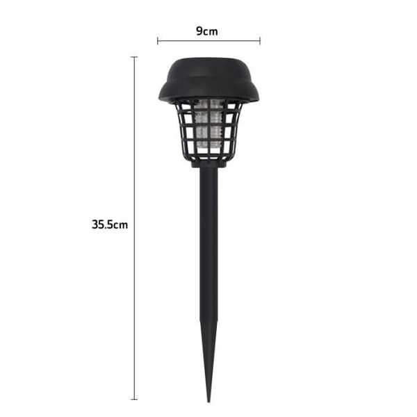 INSEKTSLAMPA, 1 st svart--Solar LED Myggdödare Lampa, Flugskydd, Bug Killer, Stål Insektsfälla