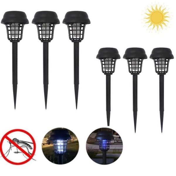 Insektsbekämpande lampa - Killer Lamp - Solenergi - LED-belysning - Pack med 4 - Insektsavvisande