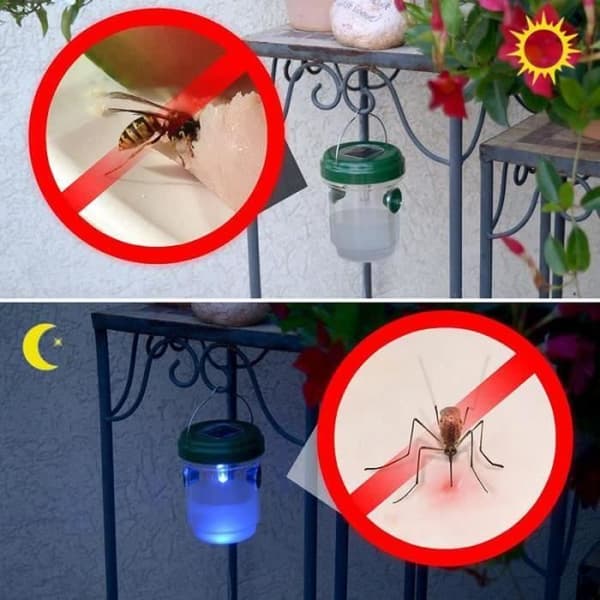 Flugfälla - IY16834 - Solar med LED-ljus - 2st - Grön - Anti-Insekter