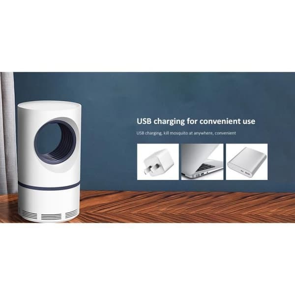 Mosquito Killer - USB Mosquito Repellent Lamp - Non-Toxic Killer Mosquito Insect Repellent Lamp - 5W för hemmakontor LED - Vit
