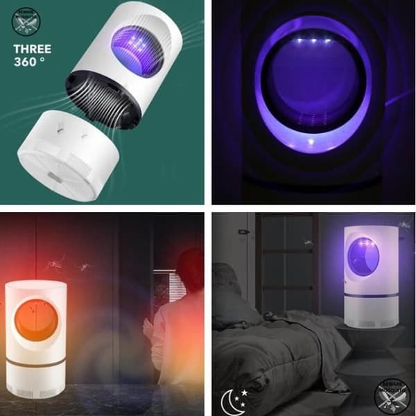 Anti-mygglampa - Mosquito killer photocatalyst - LED, USB-laddning - Ögonform