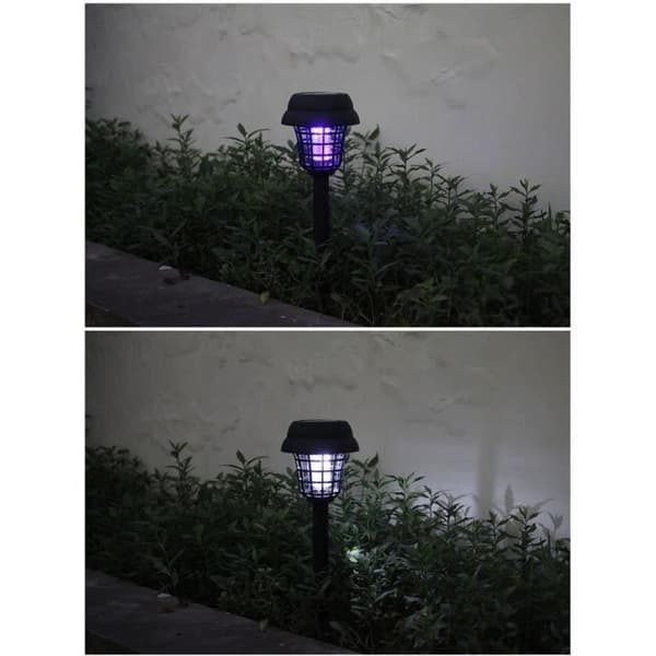 DX02462-2 st Led myggmedelslampa Solar trädgård gräsmatta lampa utomhus vattentät DUBBEL FUNKTION -9x355cm-svart
