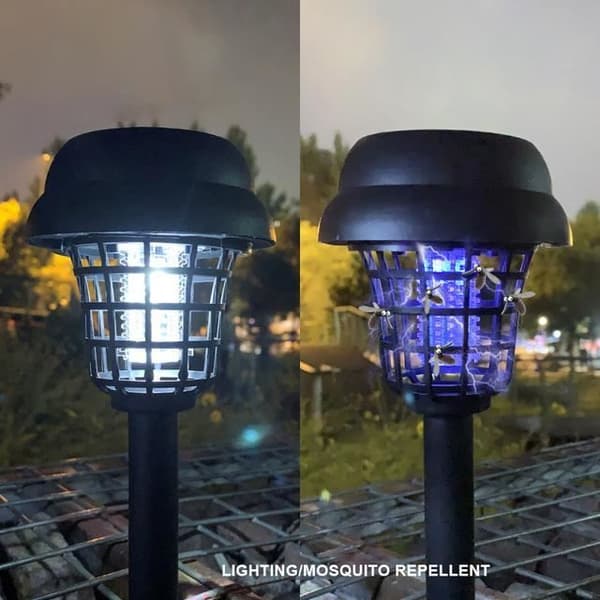 INSEKTLAMPA, 8 st - Solar Mosquito Killer Lamp, 1-2-4-6-8 st, Elektriskt LED UV-ljus, Vattentät, För trädgård, Gräsmatta,