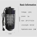 Miniatyrbild 3 av 4: UV LED Mosquito Killer Lamp Insect Killer Lamp Fly Killer Electric Killer 110V-220V för sovrum, restaurang