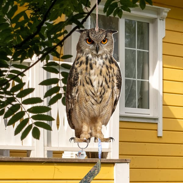 Owl Bird Repellent Bell hänge