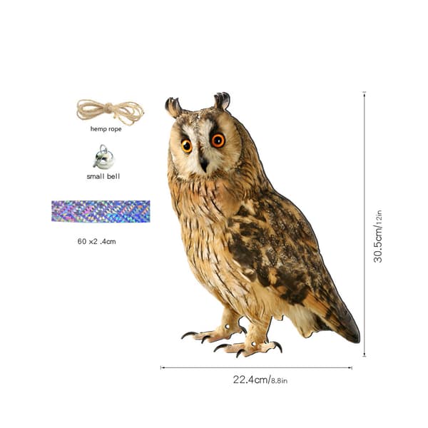 INF Owl Bird Repellent Bell hänge