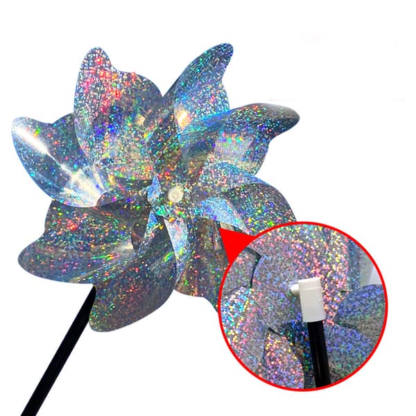 INF Fugleavvisende Silver Dot Windmill 8 Blader 10-pack