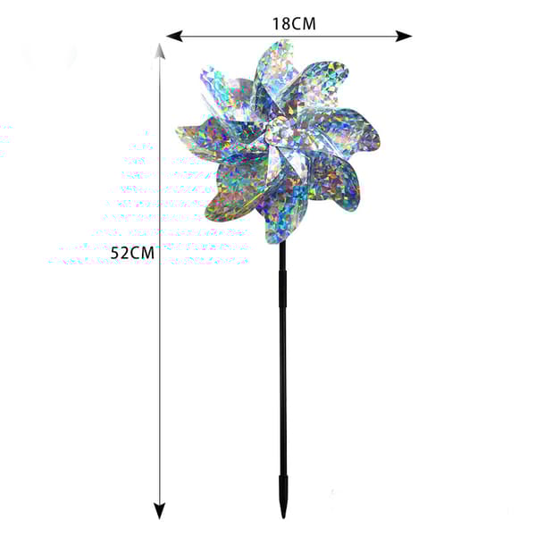 INF Fågelavvisande Silver Dot Windmill 8 blad 2-pack