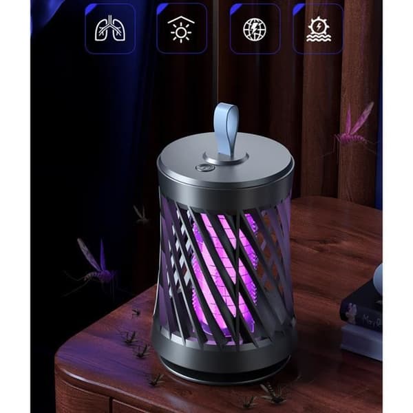3000V UV-mygglampa - 5W UV-dödad Elektrisk mygga anti insektsavvisande myggfångare (grå)