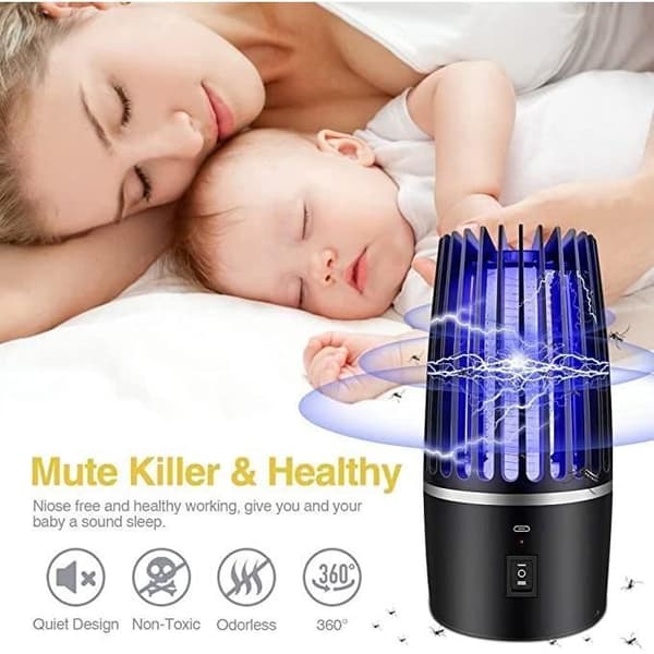 360° UV Mosquito Killer Lamp Uppladdningsbar myggfälla
