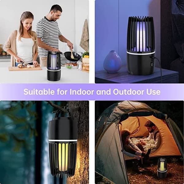 360° UV Mosquito Killer Lamp Uppladdningsbar myggfälla