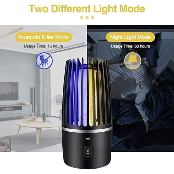 360° UV Mosquito Killer Lamp Uppladdningsbar myggfälla