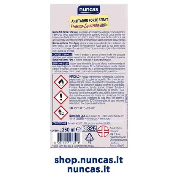 NUNCAS Moth spray lavendel - 250 ml