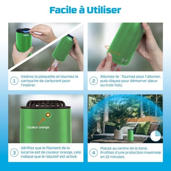 THERMACELL THHALOVERT - Vit Diffuser - Anti-Mygg &amp; Tiger Myggskydd