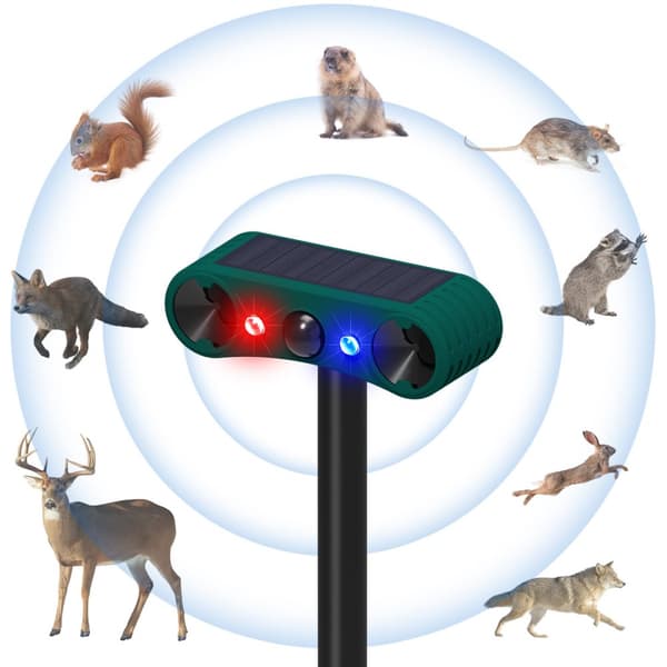 INF Solar Outdoor Motion Sensor Alarm - Ultrasonisk Solar Infrarød Induksjonsalarm