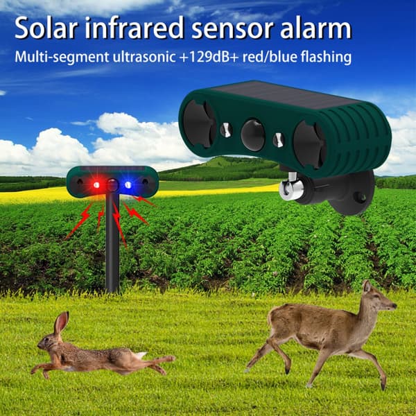 INF Solar Outdoor Motion Sensor Alarm - Ultrasonisk Solar Infrarød Induksjonsalarm