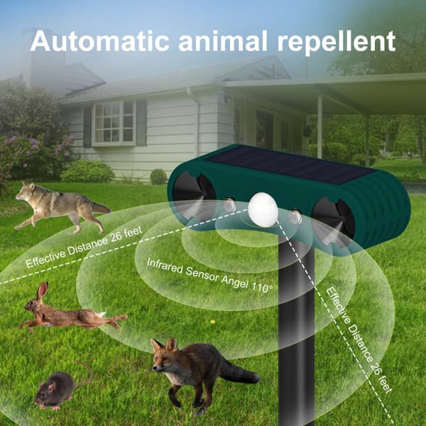INF Solar Outdoor Motion Sensor Alarm - Ultrasonisk Solar Infrarød Induksjonsalarm
