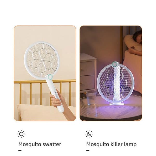 Anti-myggracket, Anti-mygglampa, med laddningsbas mot myggor, flugor, insekter, flygande