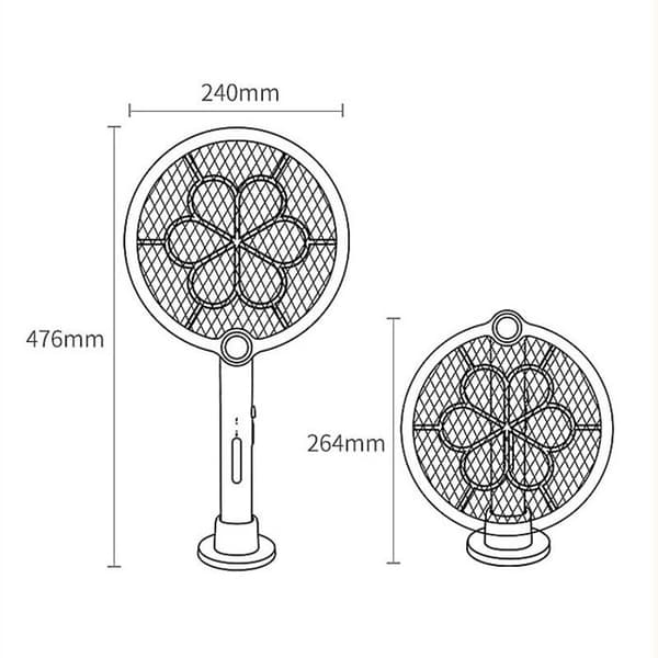 Anti-myggracket, Anti-mygglampa, med laddningsbas mot myggor, flugor, insekter, flygande
